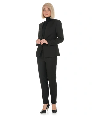 Black trousers with a tapered silhouette | Trousers - 3