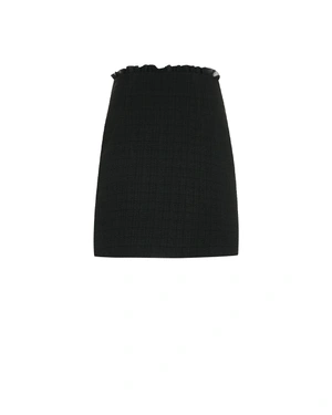 Black tweed skirt with high waist and decorative buttons | COLLECTION - 8