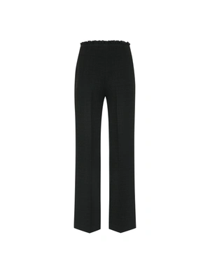 Black tweed trousers with crease | Trousers and Leggings - 1