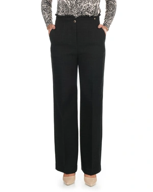 Black tweed trousers with crease | Trousers and Leggings - 3