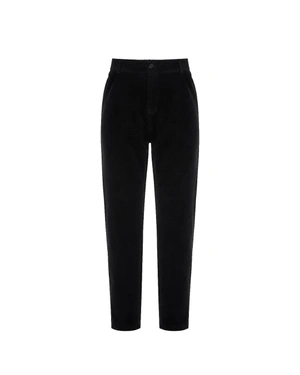 Black women's cotton trousers with straight legs | Trousers | Dika.rs Black women's cotton trousers with straight legs | Trousers