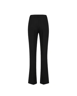 Black women's straight-leg trousers made with recycled fabric | Trousers - 3