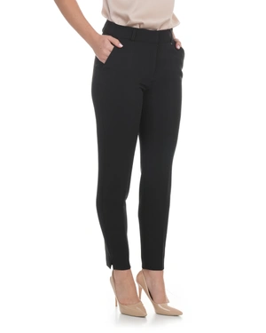 Black women's trousers with tapered legs | Trousers - 1