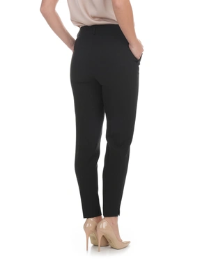 Black women's trousers with tapered legs | Trousers - 2