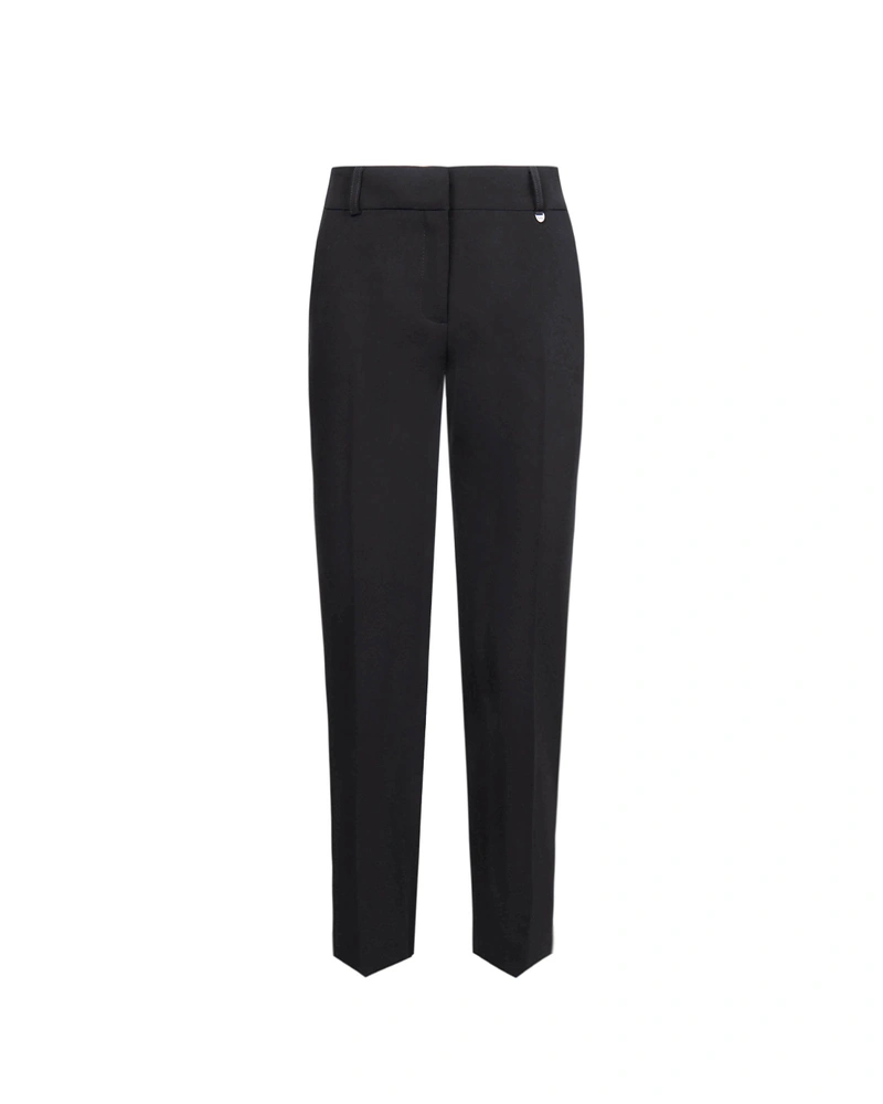 Black women's trousers with tapered legs | Trousers