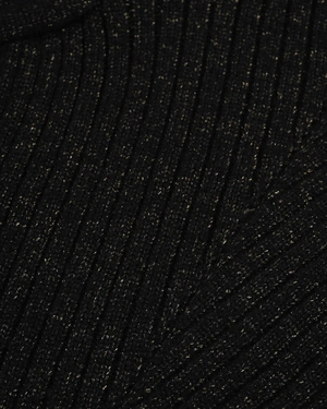 Black wool sweater with round neckline | Knitwear - 2