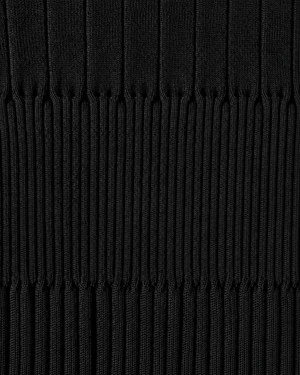 Black wool women’s knitted blouse | Sweather - 4