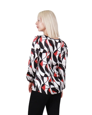 Blouse with an abstract print | OUTLET SUMMER - 3