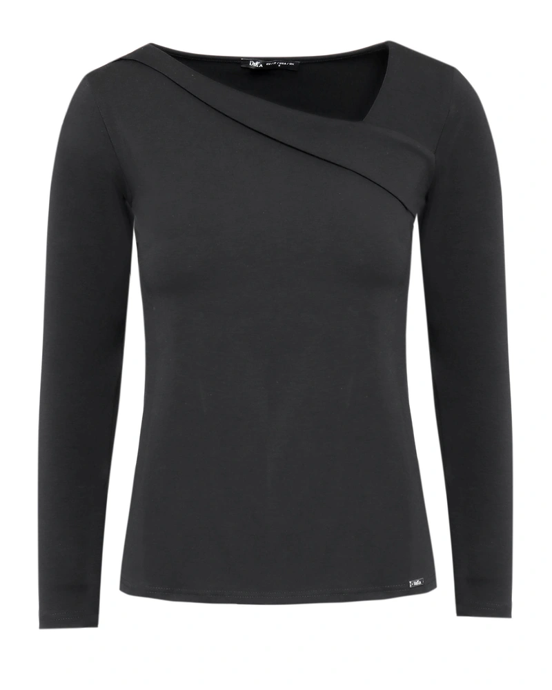 Blouse with asymmetric neckline | T-shirts