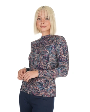 Blouse with colorful paisley motifs in warm tones | T-shirts - 3