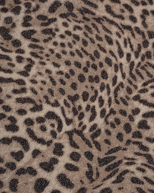 Blouse with leopard print and neckline cut-out |  - 2