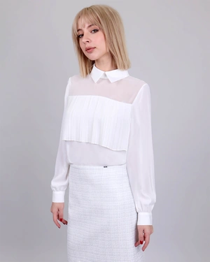 Blouse with pleated accent | Blouses and Shirts - 2