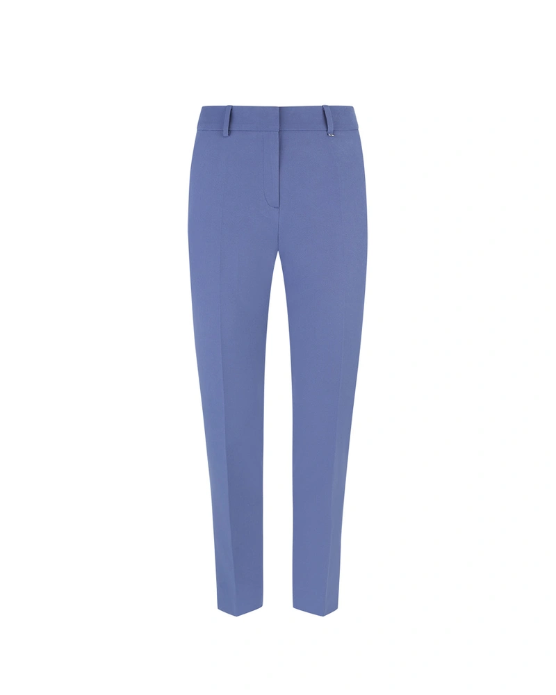 Blue business trousers with tapered leg | Trousers and Leggings