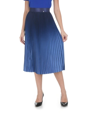 Blue pleated mid-calf skirt | Skirts and Shorts - 1