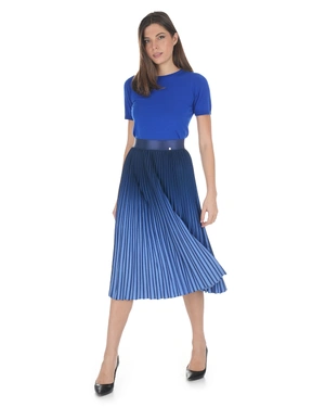 Blue pleated mid-calf skirt | Skirts and Shorts - 3