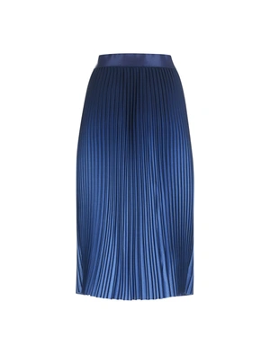 Blue pleated mid-calf skirt | Skirts and Shorts - 4