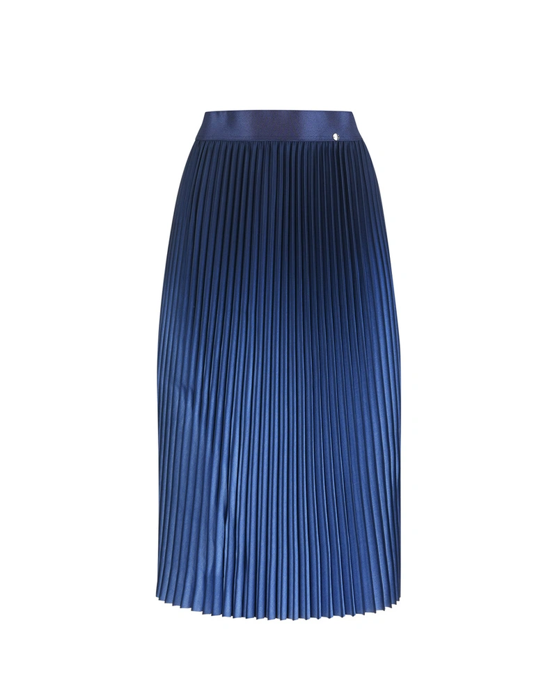 Blue pleated mid-calf skirt | Skirts and Shorts