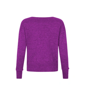 Boat neckline blouse in violet | Knitwear | Dika.rs - 1 Boat neckline blouse in violet | Knitwear - 1