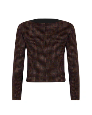 Bouclé jacket with contrast details | Jackets and Blazers | Outlet DiKa - 1 Bouclé jacket with contrast details | Jackets and Blazers - 1