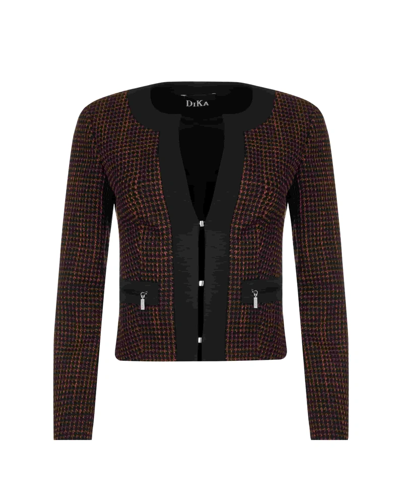 Bouclé jacket with contrast details | Jackets and Coats