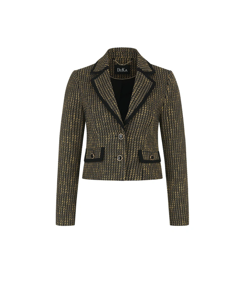 Bouclé tweed blazer with lurex threads | Jackets and Coats