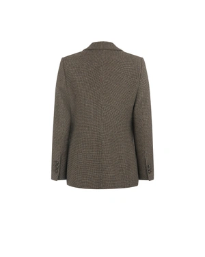 Veste marron en mélange de laine avec des fibres de soie | Vestes et Blazers - 5