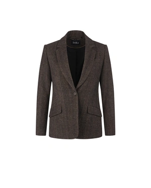 Veste marron à motif pied-de-poule avec de la laine | Vestes et Blazers | Dika.com Veste marron à motif pied-de-poule avec de la laine | Vestes et Blazers