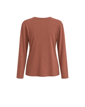 Brown long-sleeve knitted top | Tops and T-shirts - 3