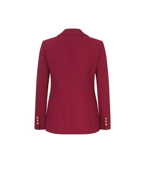 Burgundy blazer with lapels and single-breasted fastening | All products - 1