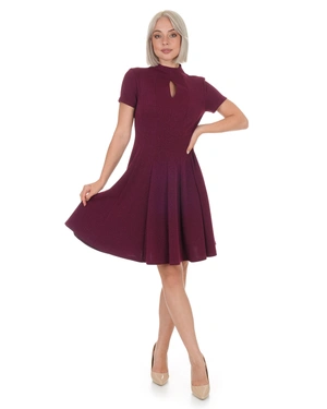 Burgundy dress with lurex thread | All products - 3