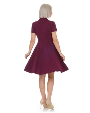 Burgundy dress with lurex thread | All products - 4