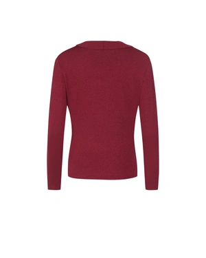 Bordo top sa drapiranim izrezom | Majice - 3