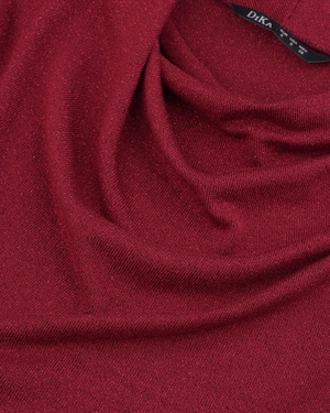 Bordo top sa drapiranim izrezom | Majice - 4