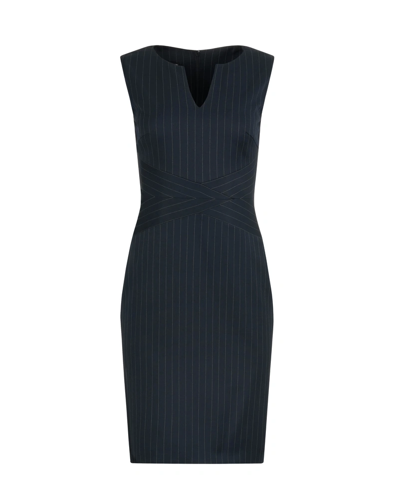 Business dress with fine stripes | 