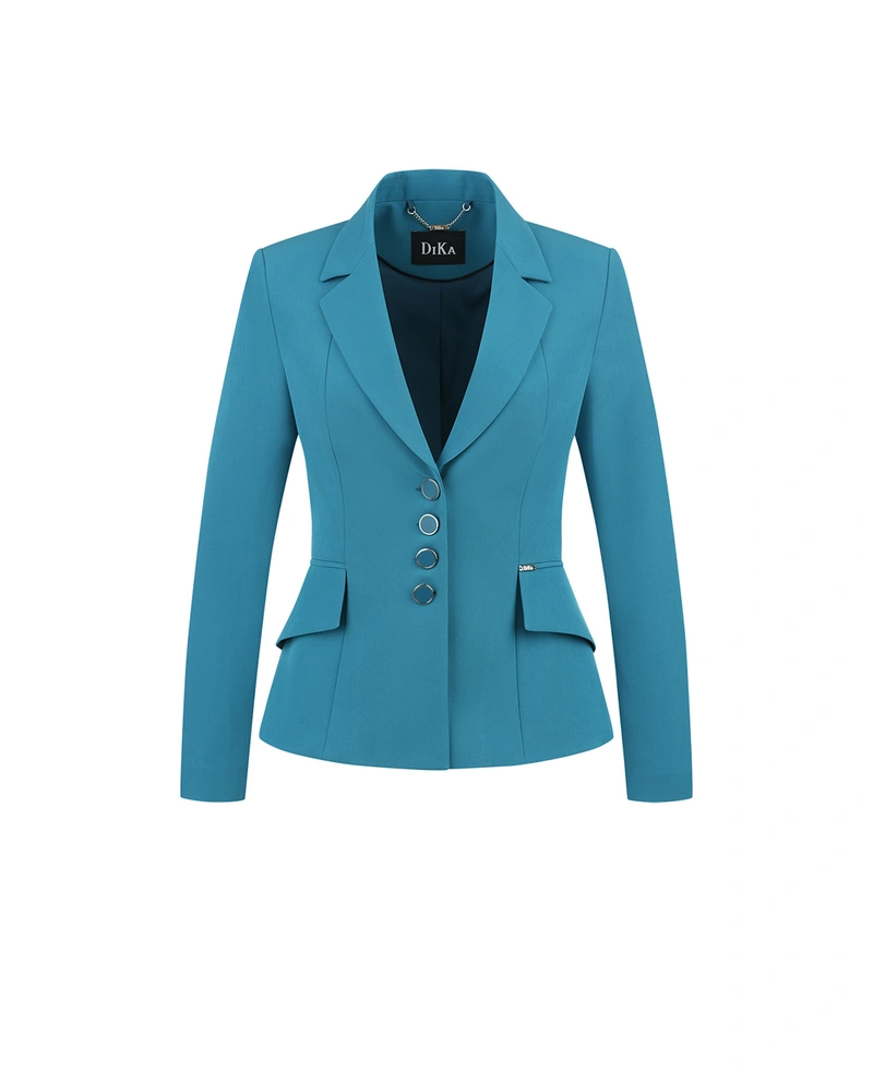 Business single-breasted blazer in crystal turquoise | Jackets and Coats