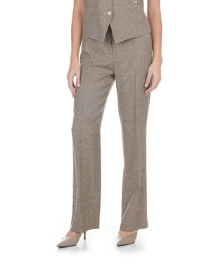 Business trousers in fine beige-brown houndstooth | Trousers and Leggings - 11