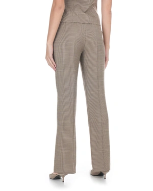 Business trousers in fine beige-brown houndstooth | Trousers and Leggings - 12