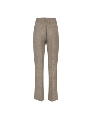 Business trousers in fine beige-brown houndstooth | Trousers and Leggings - 13