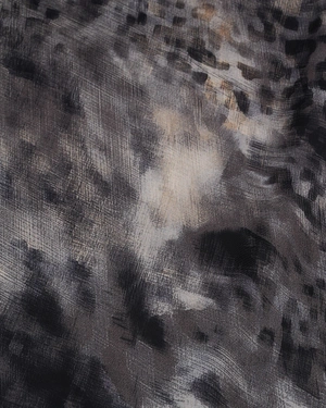 Calf-length skirt with abstract paisley print in grey tones | NEW - 11