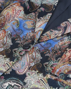 Casual single-breasted blazer with paisley motif | Jackets and Blazers - 2