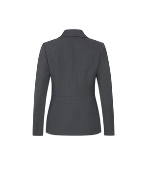 Charcoal gray double-breasted blazer with a refined cut | Business - 1