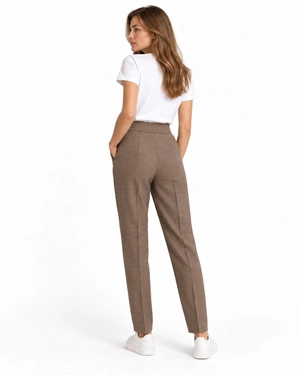 Checked trousers with a straight silhouette | Trousers - 4