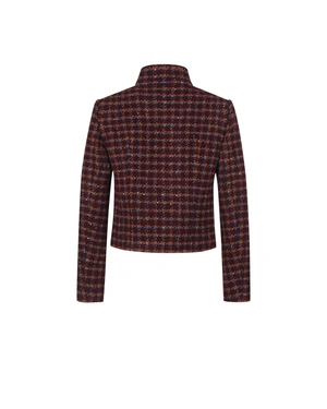 Checked women’s blazer with wool and metallic accent | Jackets and Blazers - 5
