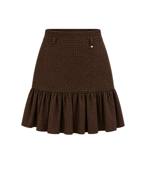 Checked wool skirt with a ruffled hem | Skirts | Dika.ge Checked wool skirt with a ruffled hem | Skirts