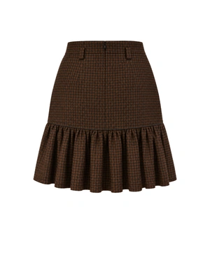 Checked wool skirt with a ruffled hem | Skirts | Dika.ge - 3 Checked wool skirt with a ruffled hem | Skirts - 3