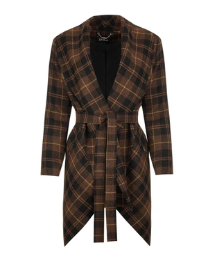 Checkered wrap coat | Outerwear | Dika.test Checkered wrap coat | Outerwear