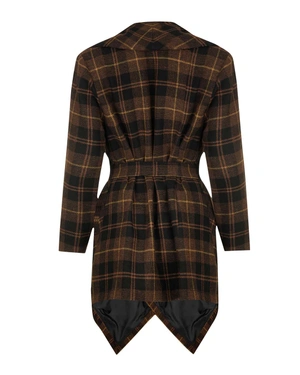 Checkered wrap coat | Outerwear | Dika.test - 1 Checkered wrap coat | Outerwear - 1