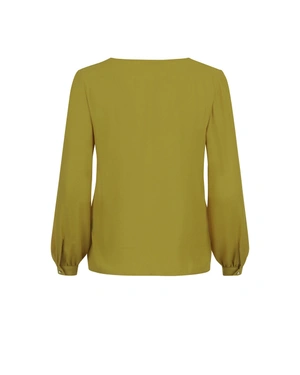 Chiffon blouse in grass green color | Blouses and Shirts - 1