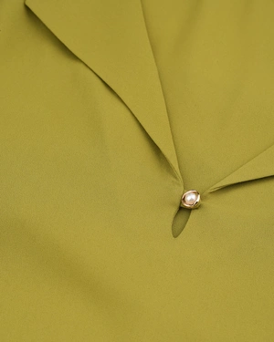 Chiffon blouse in grass green color | Blouses and Shirts - 2