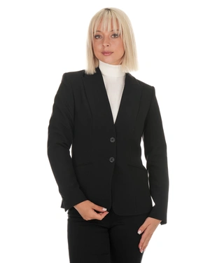 Veste noire classique à boutonnage simple et à revers | Vestes et Blazers - 1